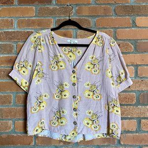 MADEWELL Floral Blouse Women's Size Medium
